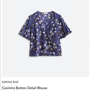 Sophie Rue asymmetrical blouse with button detail